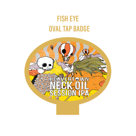 Beavertown Neck Oil OVAL FISH EYE badge
