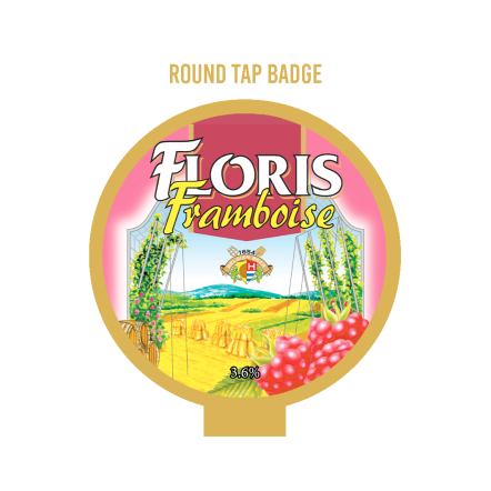 Floris Framboise ROUND badge