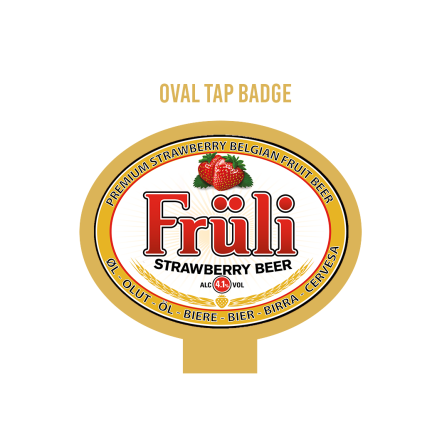 Fruli Strawberry OVAL badge
