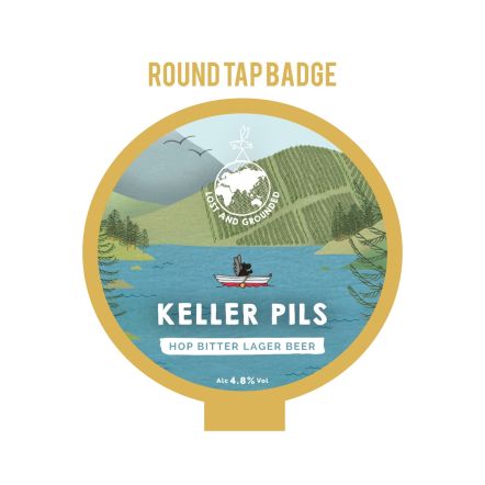 Lost and Grounded Keller Pils ROUND badge