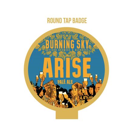 Burning Sky Arise ROUND badge